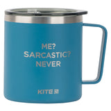 Kubek termiczny Kite K22-379-02-1, 400 ml, niebieski Me Sarcastic Never