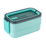 Śniadaniówka podwójnа z sztućcami Kite K23-183-2, 1400 ml, zielony