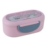 Śniadaniówka z przegródkami i sztućcami Kite K23-185-3, 1000 ml, różowy