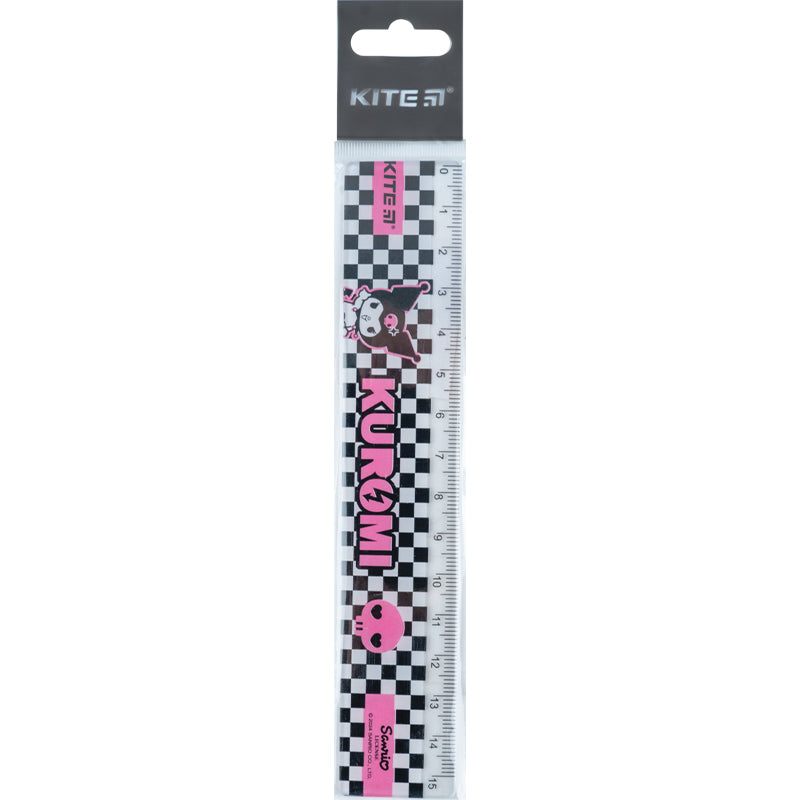 Linijka plastikowa Kite Kuromi HK24-090-1, 15 cm