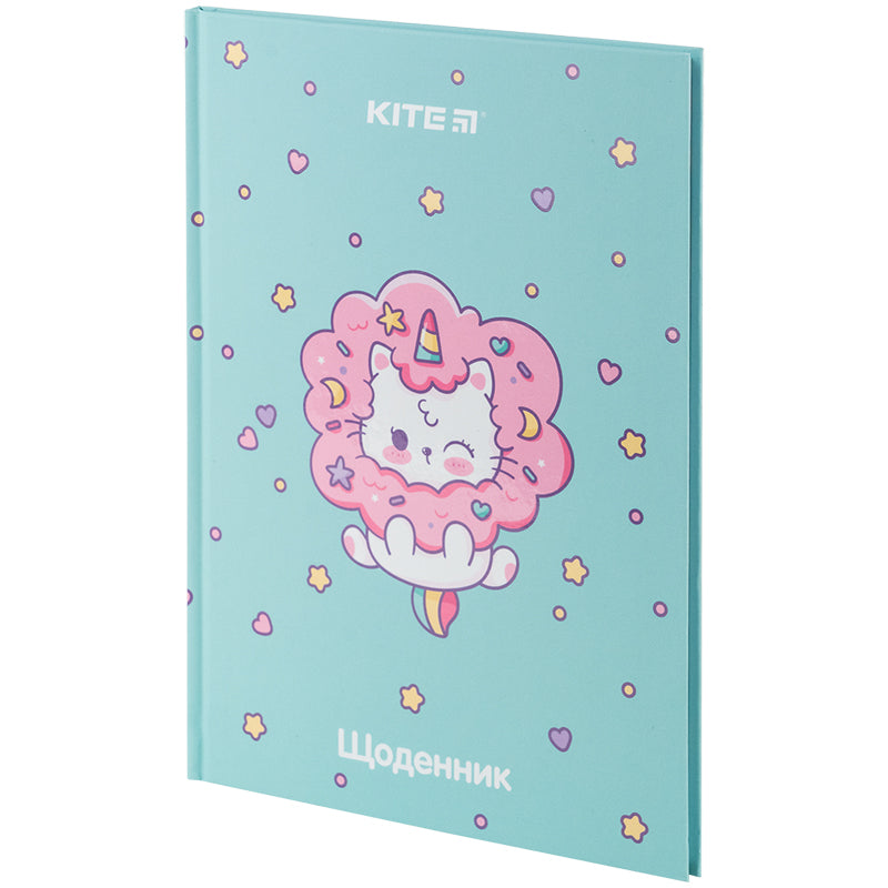 Щоденник шкільний Kite Rainbow Catcorn K24-262-6, тверда обкладинка