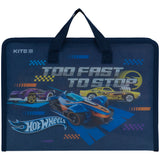 Папка-портфель на блискавці Kite Hot Wheels HW24-202, 1 відділення, A4