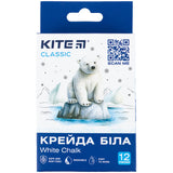 Крейда біла Kite Classic K-079-12, 12 шт, кругла