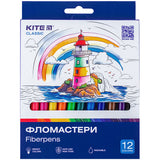 Фломастери Kite Classic K-447, 12 кольорів