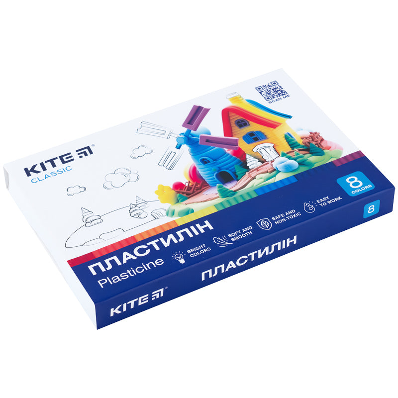 Plastelina Kite Classic K-082, 8 kolorów, 160 g