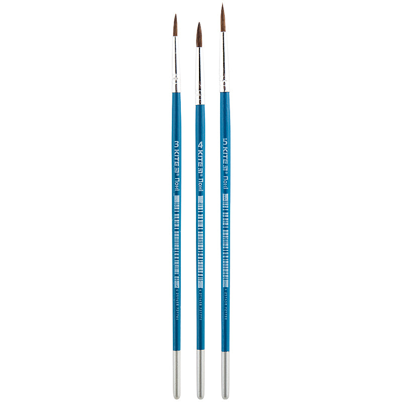 Zestaw 3 pędzli Kite Classic K-349 pony okrągły 3, 4, 5