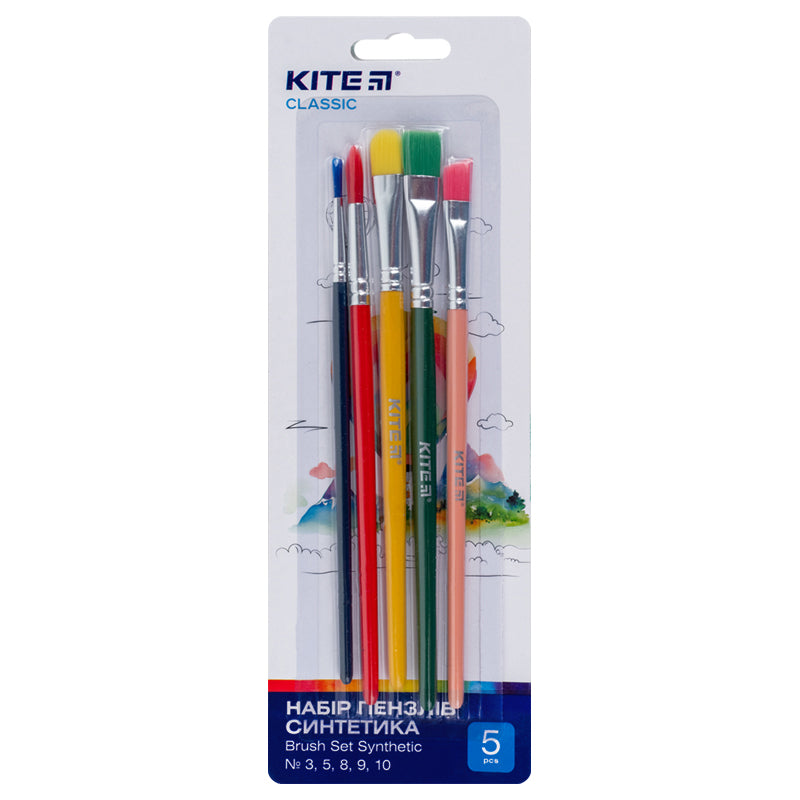 Zestaw pędzli syntetyk Kite Classic (syntetyk 3,5,8,9,10)