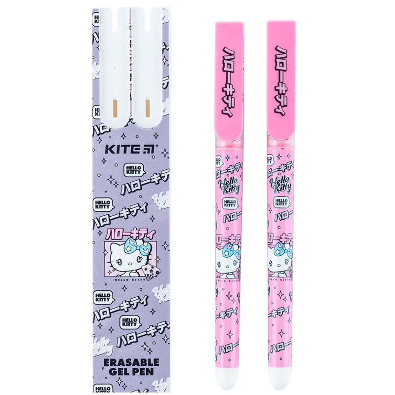 Ручка гелева "пиши-стирай" Kite Hello Kitty HK24-069-2, синя, 2 шт. у пеналі