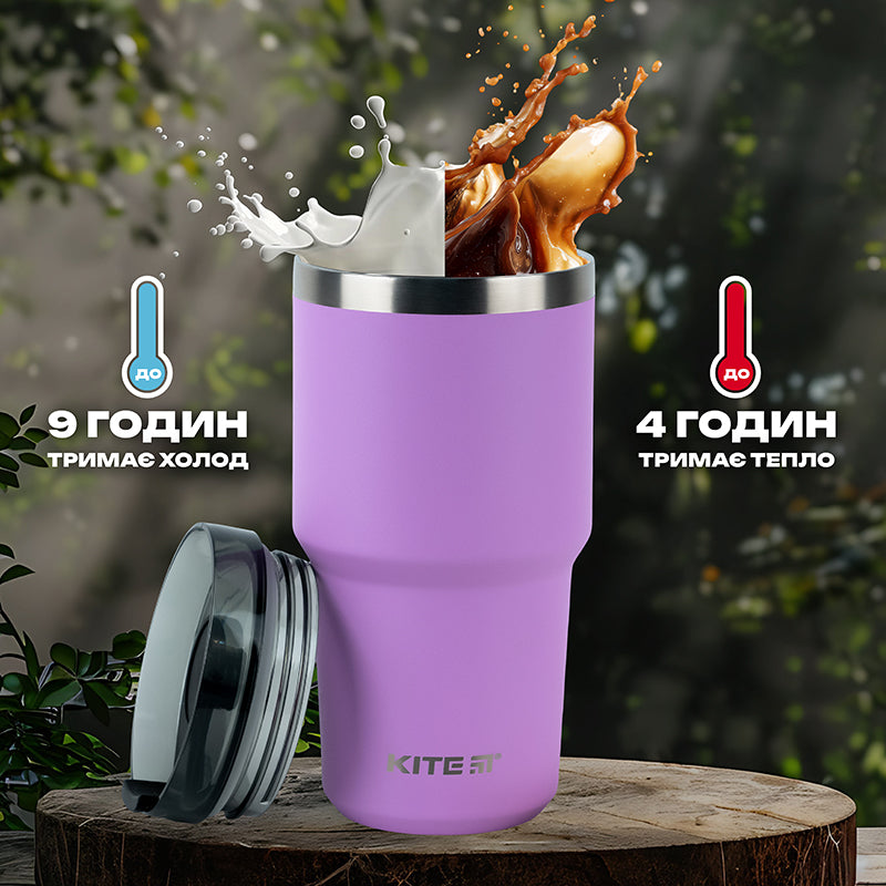 Kubek termiczny Kite K24-1206-2, 600 ml, fioletowy