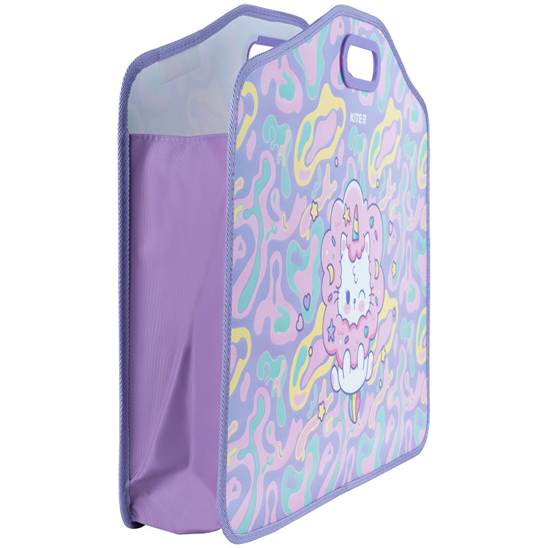 Teczka zapinana na rzep Kite Rainbow Catcorn K24-208-1, 1 przegroda, A3
