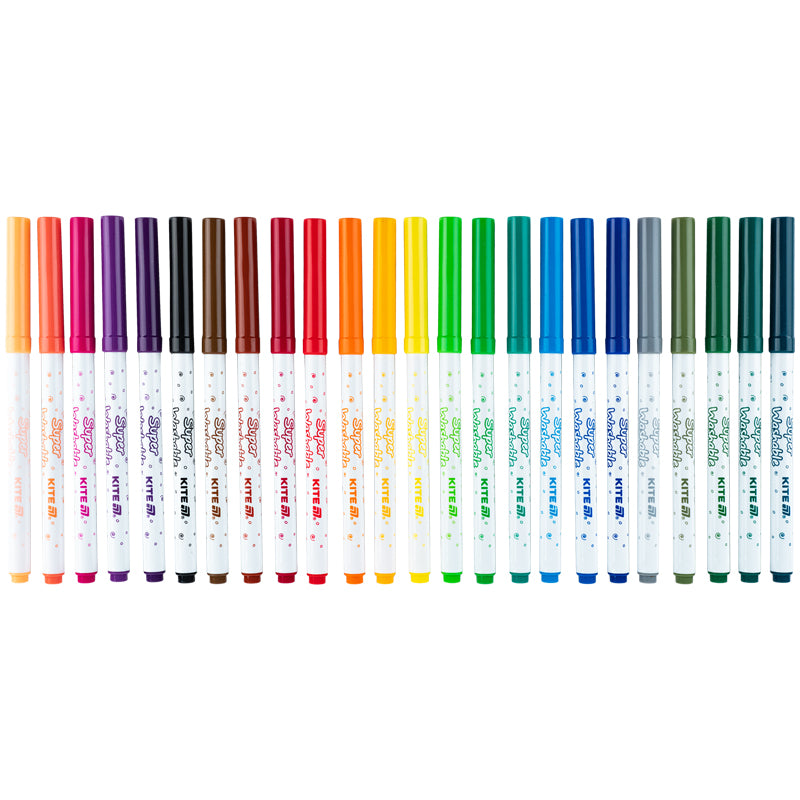 Фломастери Kite Creative Superwashable K-1153, 24 кольори