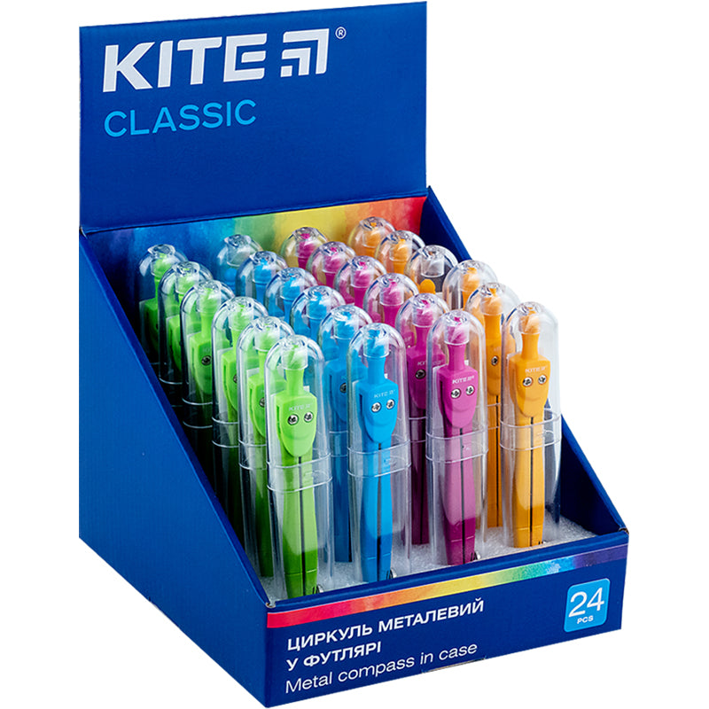 Cyrkiel w kasetce zestaw kolorów Kite Classic K-380, 115 mm
