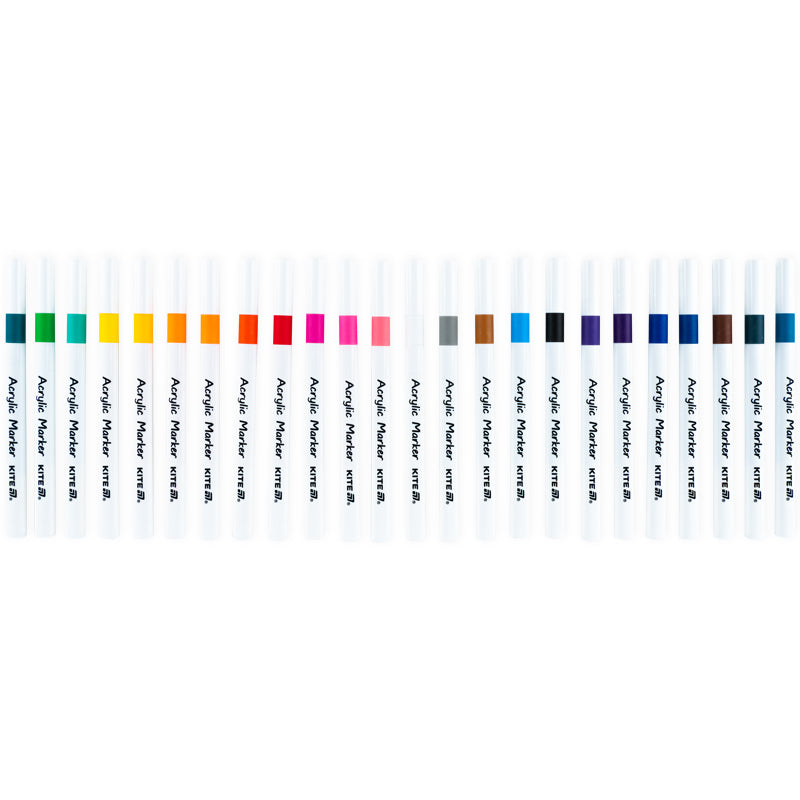 Markery akrylowe Kite Creative K-1157, zestaw 24 sztuki
