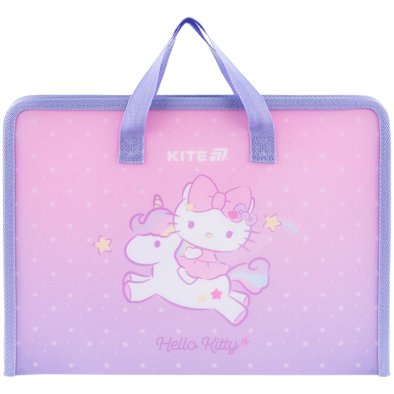 Teczka z rączką na suwak Kite Hello Kitty HK25-202-1, 1 komora, A4
