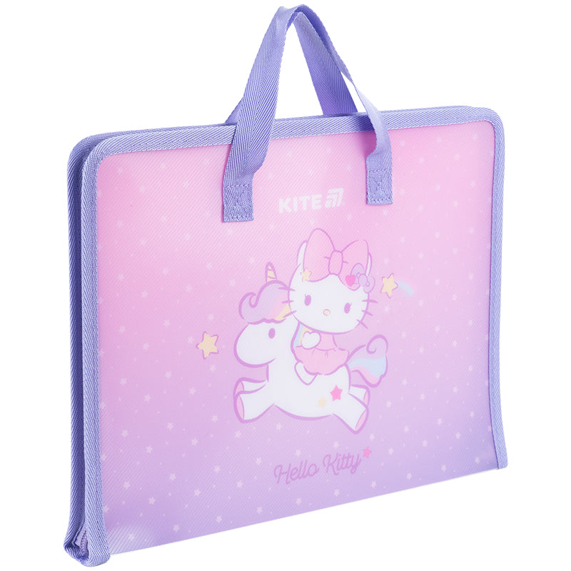 Teczka z rączką na suwak Kite Hello Kitty HK25-202-1, 1 komora, A4