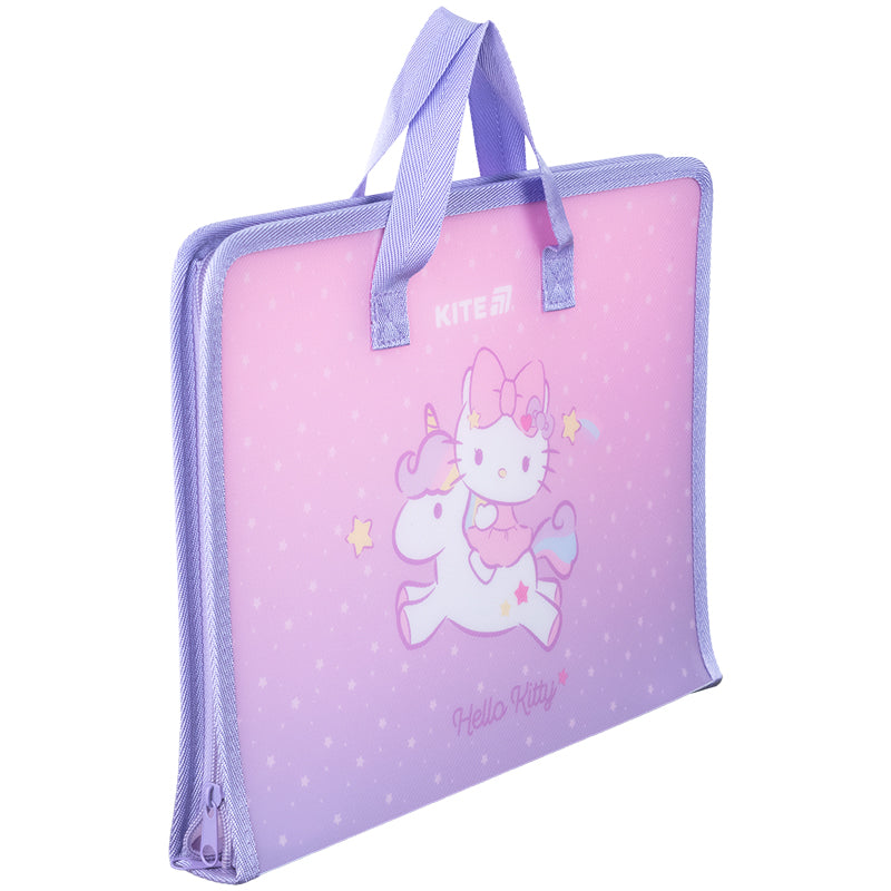 Teczka z rączką na suwak Kite Hello Kitty HK25-202-1, 1 komora, A4