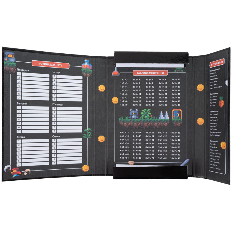 Teczka na zeszyty z gumką Kite Pixel Game K25-210-2, karton