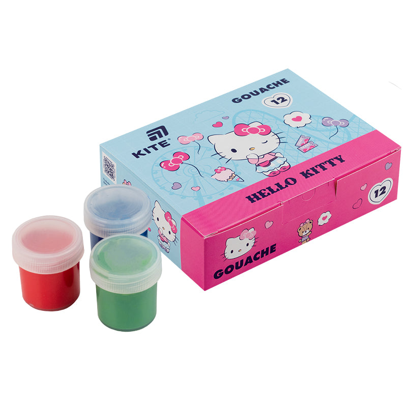 Гуаш Kite Hello Kitty HK25-063, 12 кольорів