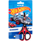 Nożyczki dla dzieci z wkładkami gumowymi z nadrukiem na ostrzu Kite Hot Wheels HW25-148, 13 cm