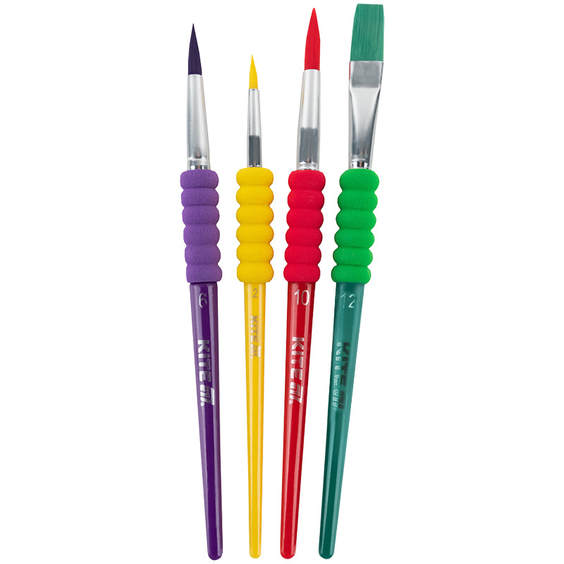 Zestaw 4 pędzli  syntetyk Kite Creative K-334-2