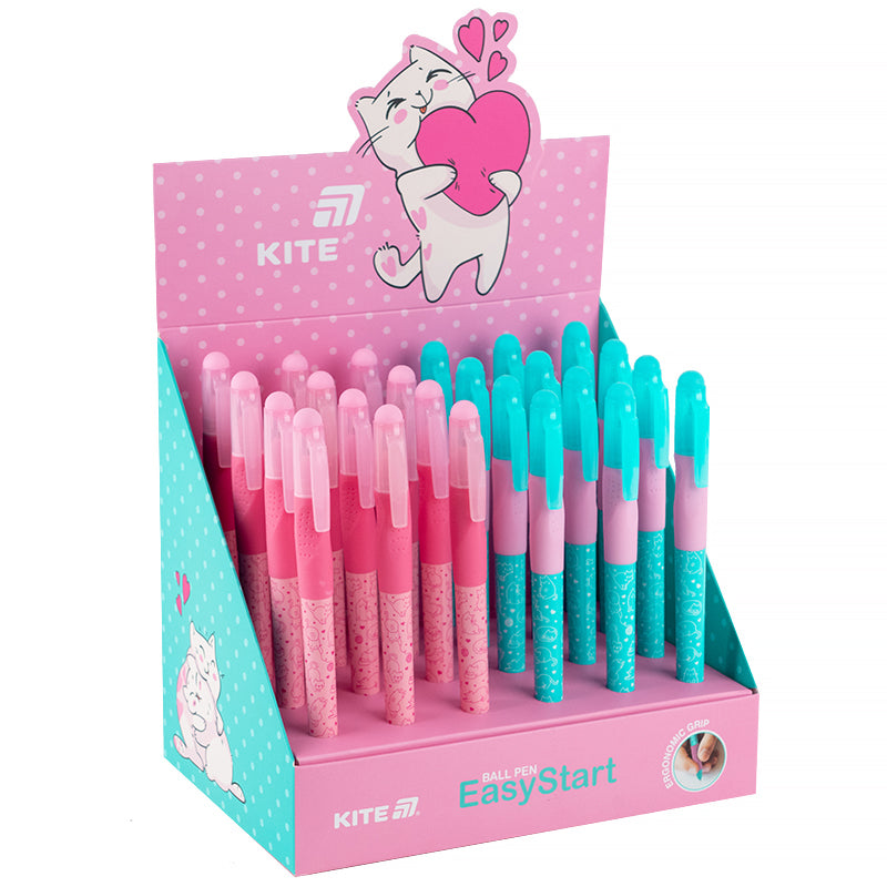 Długopis kulkowy Kite EasyStart Kitty K25-099-2, niebieski