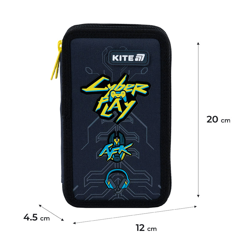 Piórnik bez wyposażenia Kite Cyber K25-623-4 podwójny