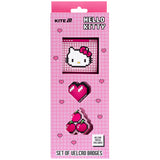 Zestaw plakietek na rzepy Kite Hello Kitty HK25-3012-2, 3 szt.