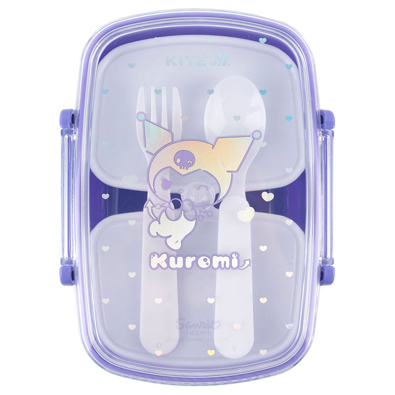 Śniadaniówka z przegródkami i sztućcami Kite Kuromi HK25-181, 750 ml
