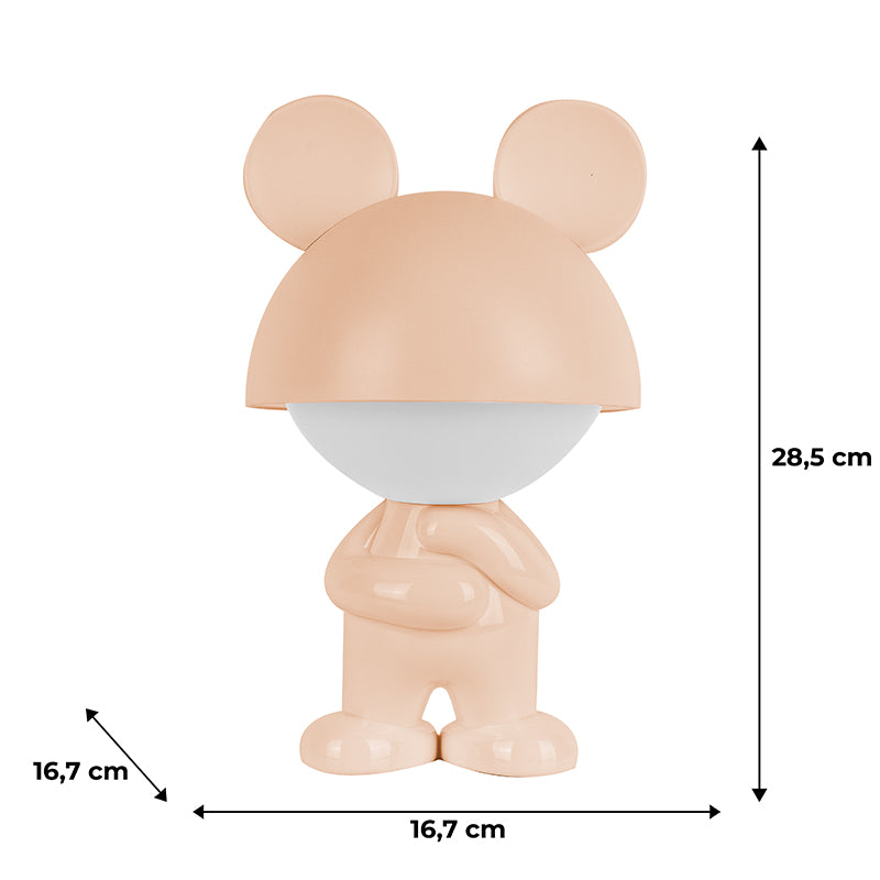 Lampka nocna LED z akumulatorem  Kite Dreamy Mouse K25-315-2-4, brzoskwiniowa
