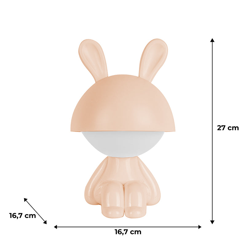 Lampka nocna LED z akumulatorem  Kite Cute Bunny K25-316-1-4, brzoskwiniowa