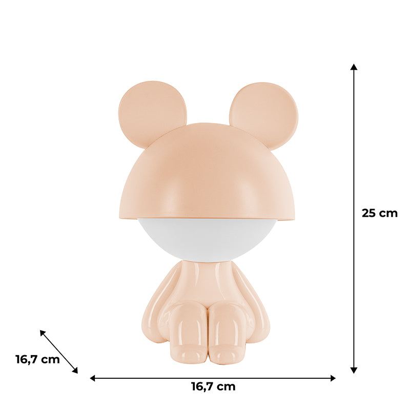 Lampka nocna LED z akumulatorem  Kite Cute Mouse K25-316-2-4, brzoskwiniowa