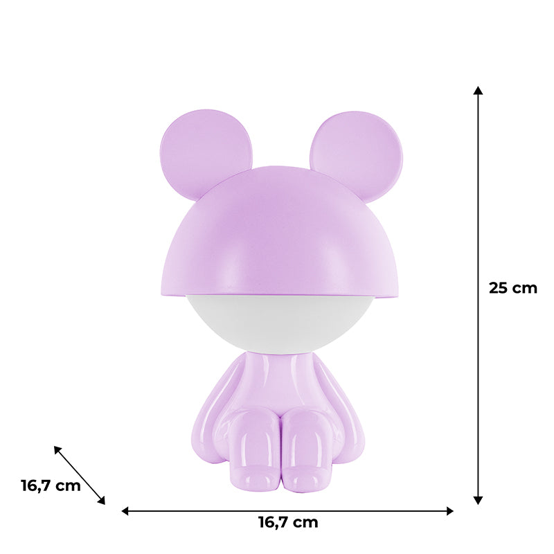 Lampka nocna LED z akumulatorem  Kite Cute Mouse K25-316-2-5, fioletowa