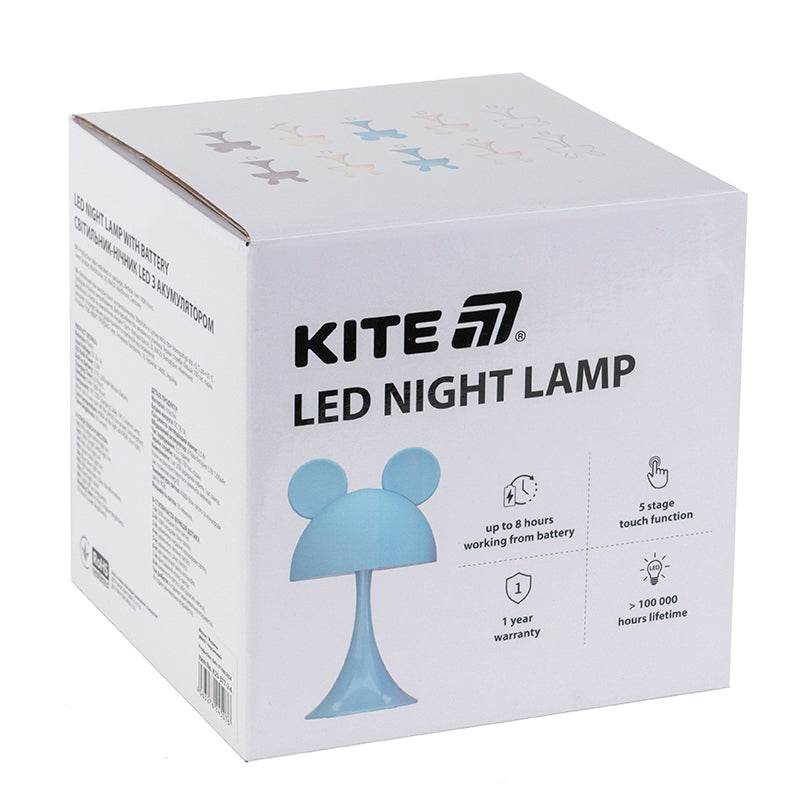 Lampka nocna LED z akumulatorem  Kite Simple Mouse K25-317-2-2, różowa
