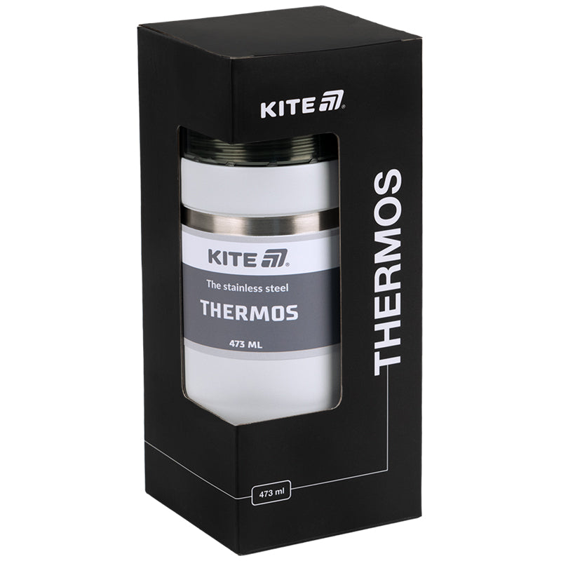Термос Kite K25-320-1, 473 мл, білий