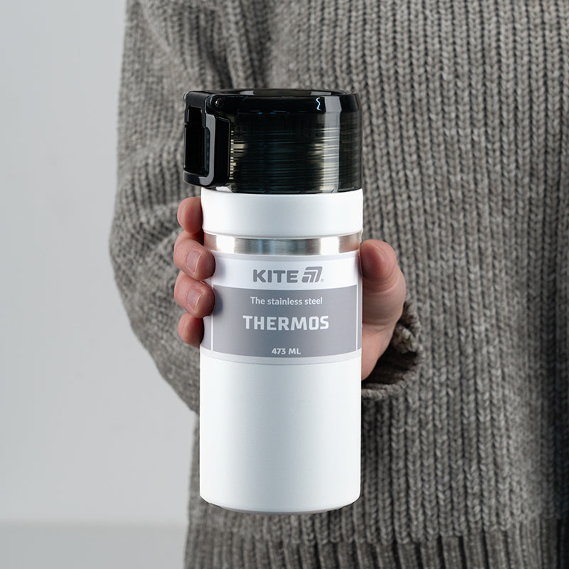 Термос Kite K25-320-1, 473 мл, білий