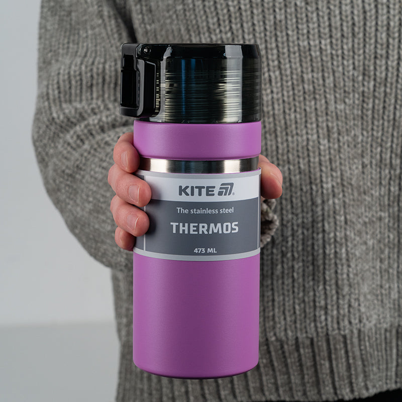 Termos Kite K25-320-3, 473 ml, fioletowy
