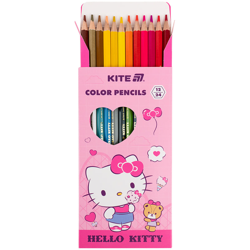 Dwustronne kredki ołówkowe Kite Hello Kitty HK25-054-1, 12 szt.