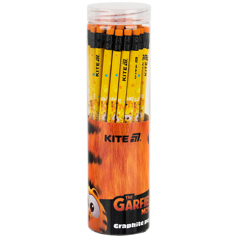 Ołówek grafitowy z gumką, trójkątny Kite Garfield GF25-046