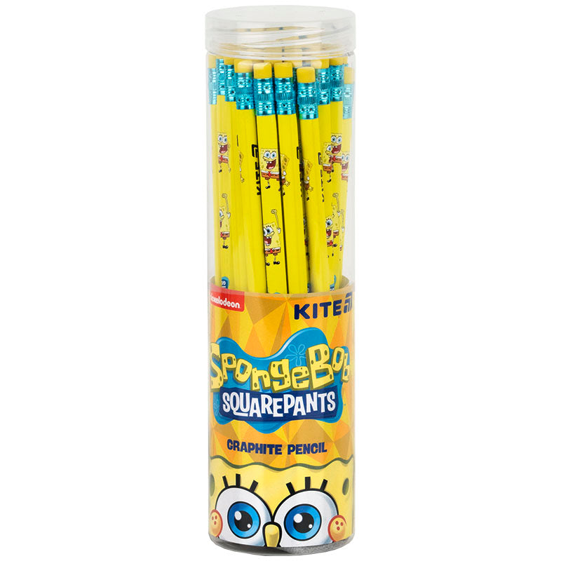Ołówek grafitowy trójkątny z gumką Kite Sponge Bob SB25-046