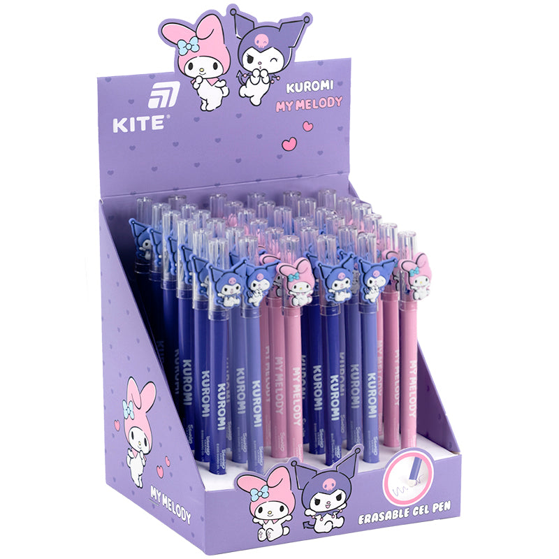 Długopis żelowy wymazywalny Kite Kuromi HK25-352, niebieski