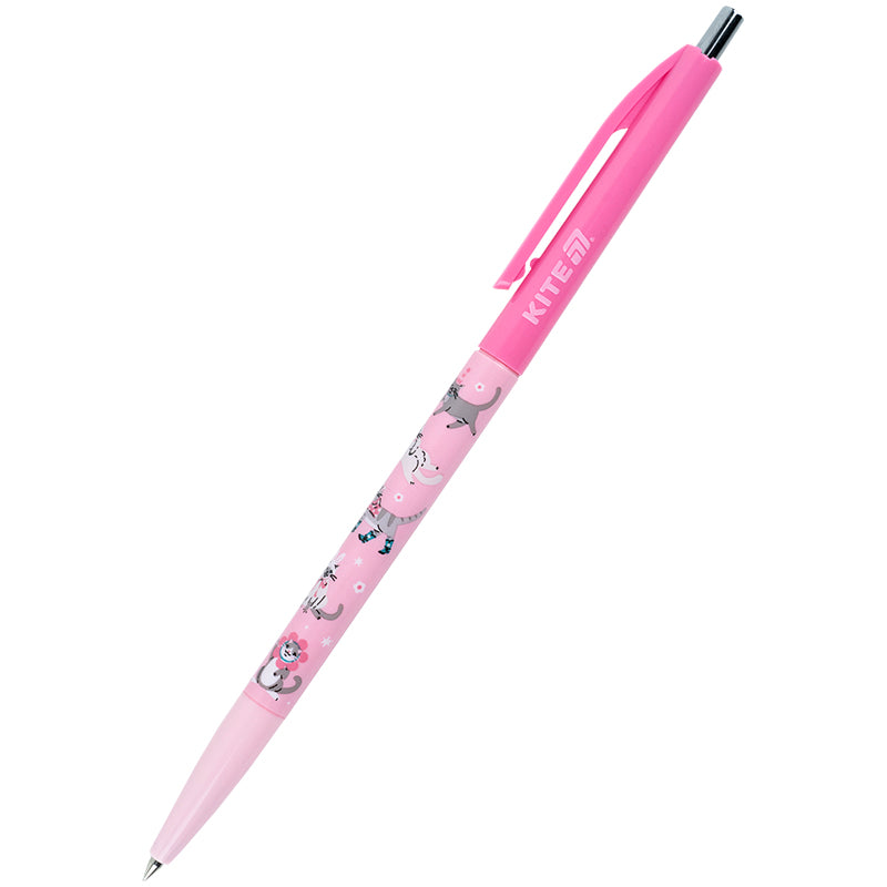 Długopis kulkowy automatyczny Kite Fashion Cat K25-361-1, niebieski