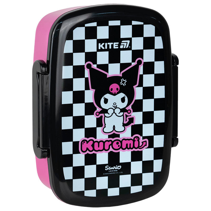 Śniadaniówka z przegródkami i sztućcami Kite Kuromi HK25-163-2, 750 ml