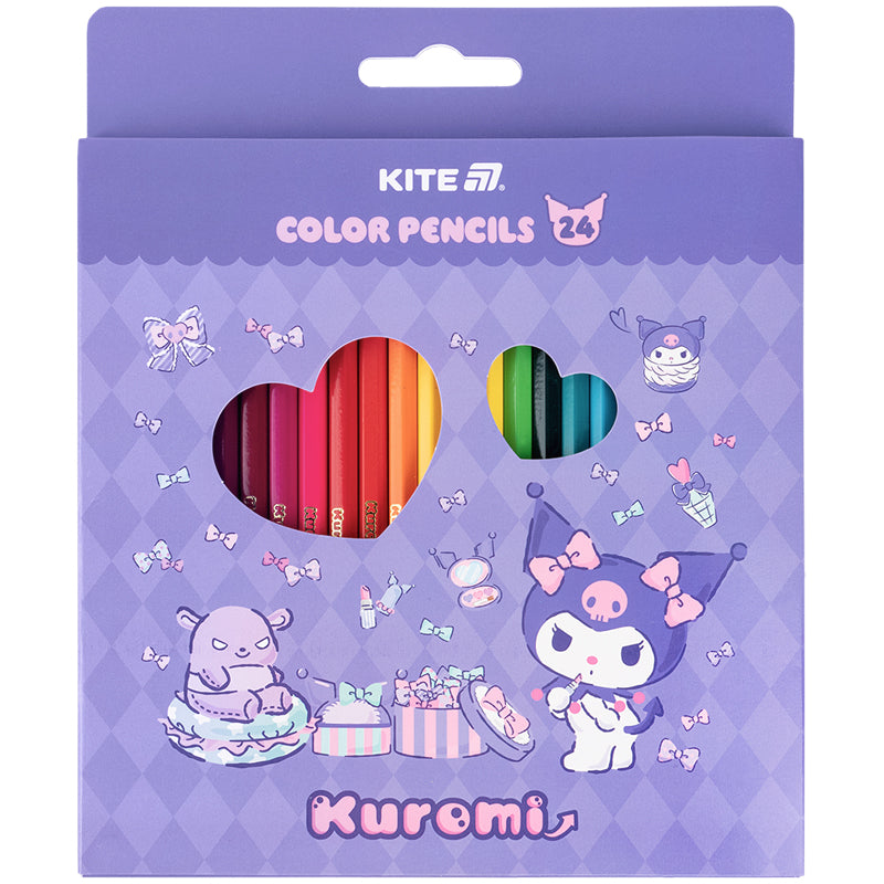 Олівці кольорові Kite Kuromi HK25-055, 24 кольори
