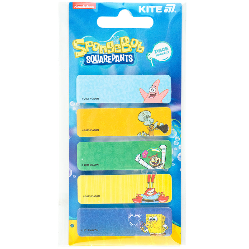 Закладка паперова з малюнком Kite Sponge Bob SB25-480, 100 шт, 5х15х50 мм, прямокутна