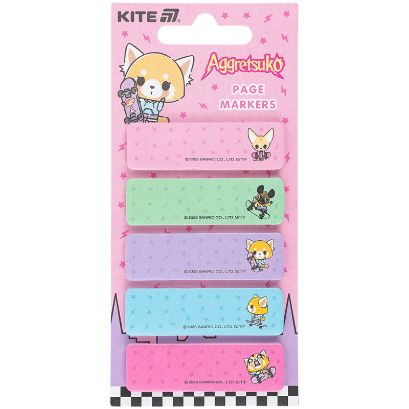 Zakładki indeksujące papierowe we wzorach Kite Aggretsuko AR25-480, 100 szt., 5×15×50 mm, prostokątna