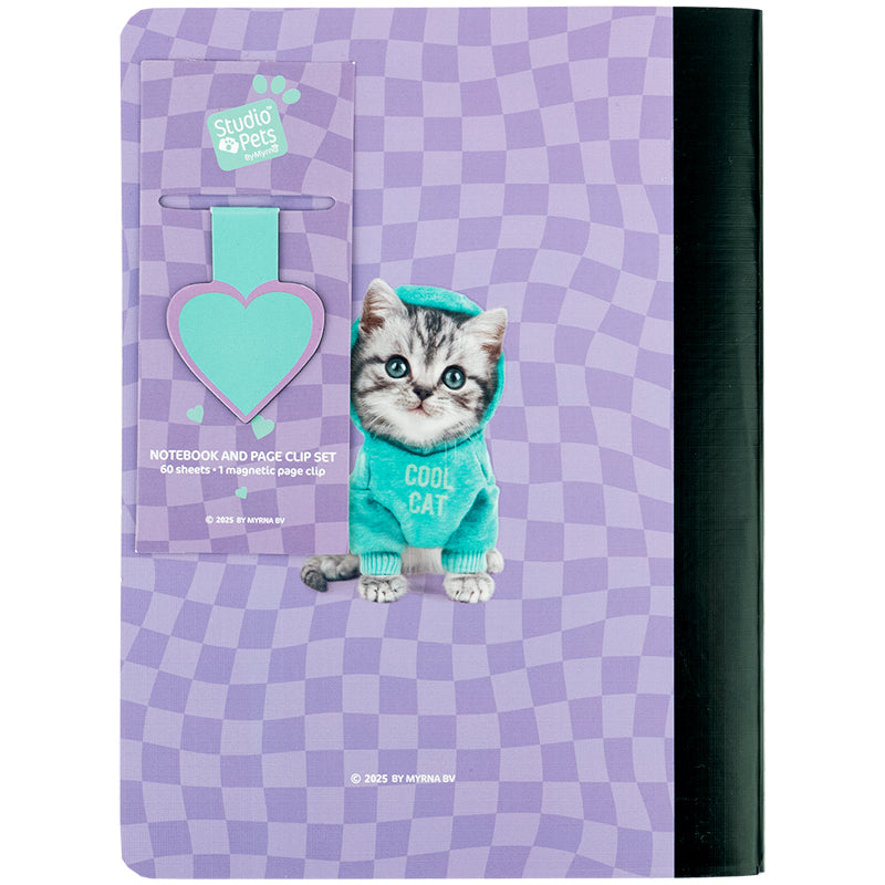 Notatnik z magnetyczną zakładką Kite Studio Pets SP25-192, A5, 60 kartek, w kratkę