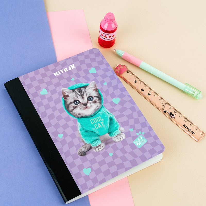 Notatnik z magnetyczną zakładką Kite Studio Pets SP25-192, A5, 60 kartek, w kratkę