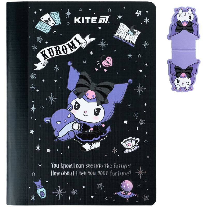 Notatnik z magnetyczną zakładką Kite Kuromi HK25-192, A5, 60 kartek, w kratkę