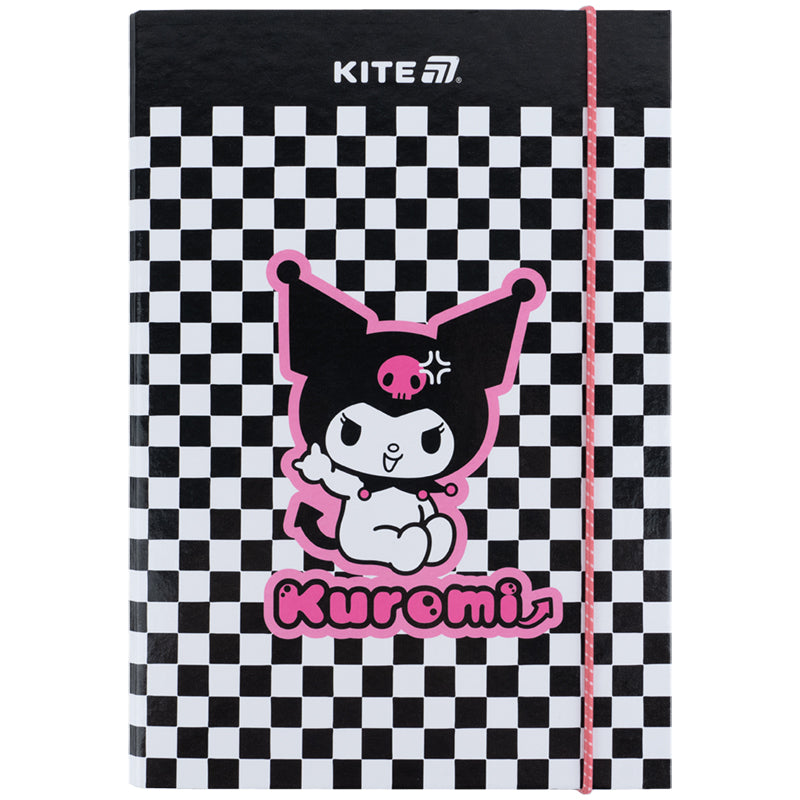 Teczka na zeszyty z gumką Kite Kuromi HK25-210-3, karton
