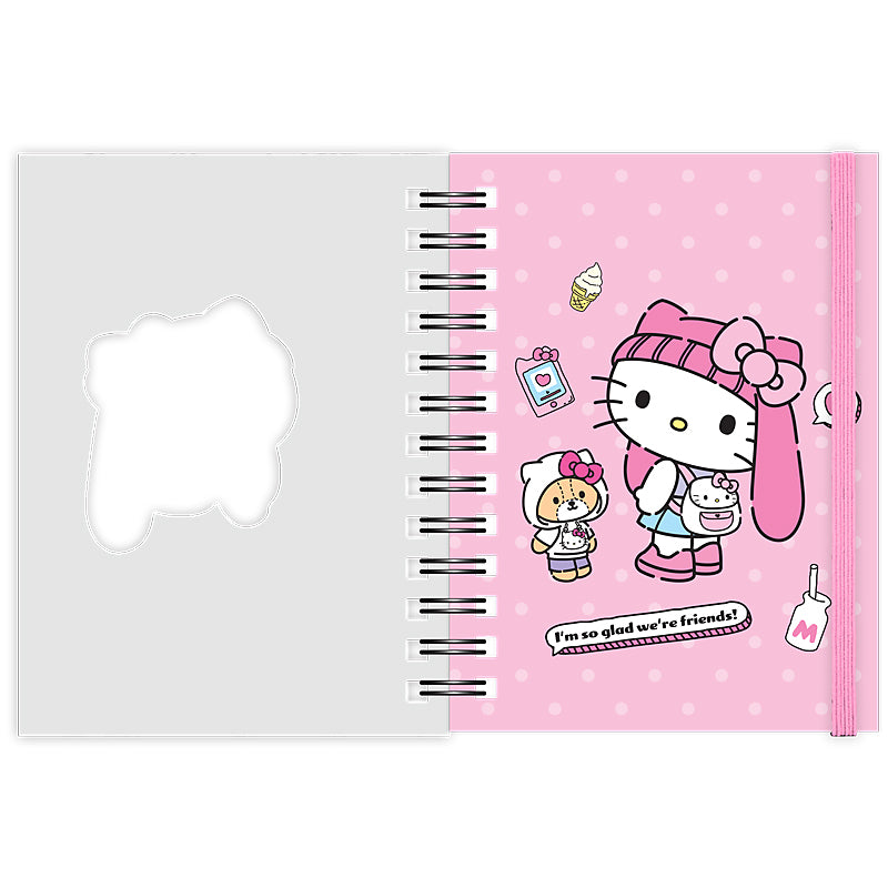 Блокнот на спіралі Kite Hello Kitty HK25-229-1, А6, 80 аркушів, клітинка